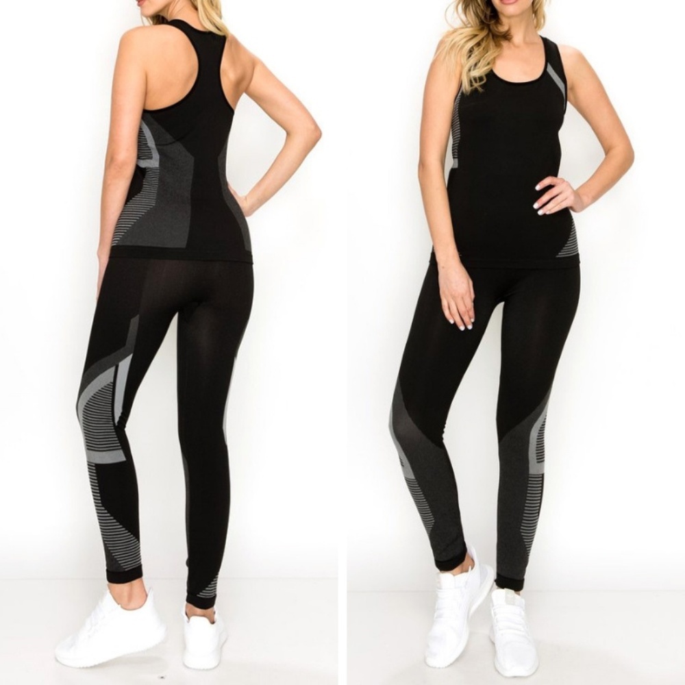 Seamless work out set in Black